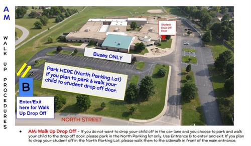 AM Walk Up Drop Off Procedures